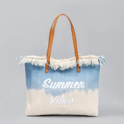 Summer Embroidered Tote Bag